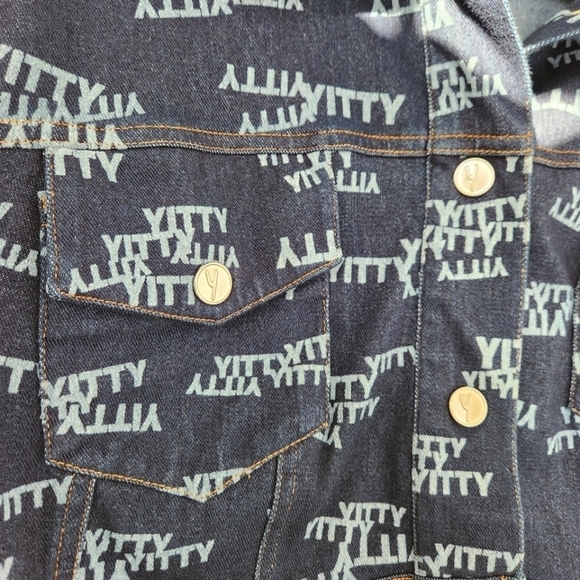 Yitty Denim is Served Crop Jean Jacket Size 1X XXL - Picture 6 of 8